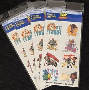 Toy Story 4 Tempory Tattoos Party Favors 4 Packs
